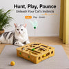 Wooden Cat Maze Toy with Scratch Pad