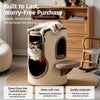 Multi-Level Sisal Barrel Cat Tree with Enclosed Cat Houses