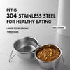 Elevated Pet Bowl Stand with Stainless Steel Bowls