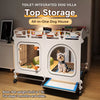 Dog Crate with Separate Toilet Tray Area
