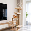Cat Tree with Cat House, Scratching Posts & Sisal Toy