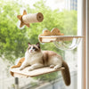 Window-Mounted Cat Hammock & Climbing Perch