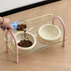 Double Pet Bowl Set with Slow-Feed Design and Splash Control
