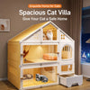 Multi-Level Plastic Cat House with Litter Box Compartment