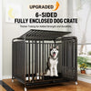 Iron Dog Crate with Potty Tray for Medium to Large Dogs