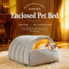 Enclosed Faux Fur Pet Bed