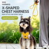 X-Style Dog Harness with Reflective Details and Round Rope Leash