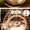 Handwoven Rattan Hanging Basket Pet Bed