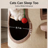 Multi-Level Sisal Barrel Cat Tree with Enclosed Cat Houses