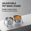Elevated Pet Bowl Stand with Stainless Steel Bowls