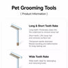 Long-and-Short Tooth Pet Grooming Rake Comb for Dogs and Cats