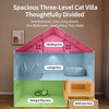 Multi-Level Plastic Cat House with Litter Box Compartment