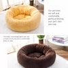 Round Plush Pet Bed for Cats and Small Dogs
