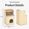 Square Sisal Cat Scratcher Barrel with Cat Resting Area