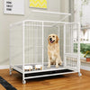 Iron Dog Crate with Potty Tray for Medium to Large Dogs