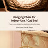 Handwoven Rattan Hanging Basket Pet Bed