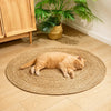Round Woven Cattail Grass Cat Scratcher Mat