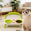 Elevated Double Ceramic Pet Bowl for Cats & Dogs