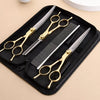 Pet Grooming Scissors Set with Thinning, Curved & Straight Shears