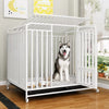 Iron Dog Crate with Potty Tray for Medium to Large Dogs