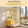 Multi-Level Cat Cage with Litter Box