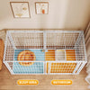 Indoor Metal Pet Playpen with Door and Roof for Cats & Small Dogs