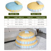 Striped Pet Bed with Removable, Washable Cushion