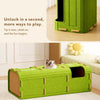 Multi-Level Cat Tree with Enclosed Houses & Scratching Boards