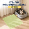 Large Double-Layer Cat Litter Mat with Cut-to-Fit Design