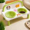 Elevated Double Ceramic Pet Bowl for Cats & Dogs