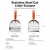 Cat Litter Scoop with Slotted or Round-Hole Head