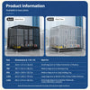 Metal Dog Crate with Removable Tray and Locking Casters