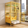 Multi-Level Cat Cage with Litter Box