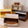 Enclosed Pet Bed with Removable Washable Design for Cats & Dogs
