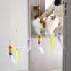Hanging Feather Teaser Wand Toy for Cats