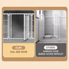 Indoor Metal Pet Playpen with Door and Roof for Cats & Small Dogs