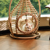 Handwoven Rattan Hanging Basket Pet Bed