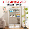 Enclosed Cat Litter Box Cabinet with Upper Storage Shelf