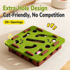Cat Plush Pawing Toy with Three Bells – Square Design