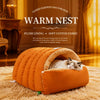 Enclosed Faux Fur Pet Bed