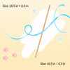 Wooden Cat Teaser Wand with Bell and Colorful Ribbons