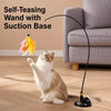 Cat Teaser Wand Toy with Suction Cup Base