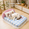 All-Season Waterproof Pet Sofa Bed with Removable Cover