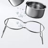 Elevated Pet Bowl Stand with Stainless Steel Bowls