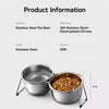 Elevated Pet Bowl Stand with Stainless Steel Bowls