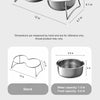 Elevated Pet Bowl Stand with Stainless Steel Bowls