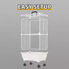 Large Stainless Steel Bird Cage for Small & Medium Birds