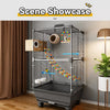 Large Stainless Steel Bird Cage for Small & Medium Birds