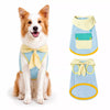 Lightweight Cotton-Linen Dog Vest with Bow Tie for Summer