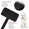 Pet Cushioned Pin Brush for Fluffing and Detangling